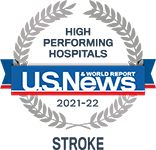 U.S. News High Performing Hospitals badge - Stroke